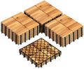 Goplus 27-Pack Acacia Wood Interlocking Deck Tiles by Goplus