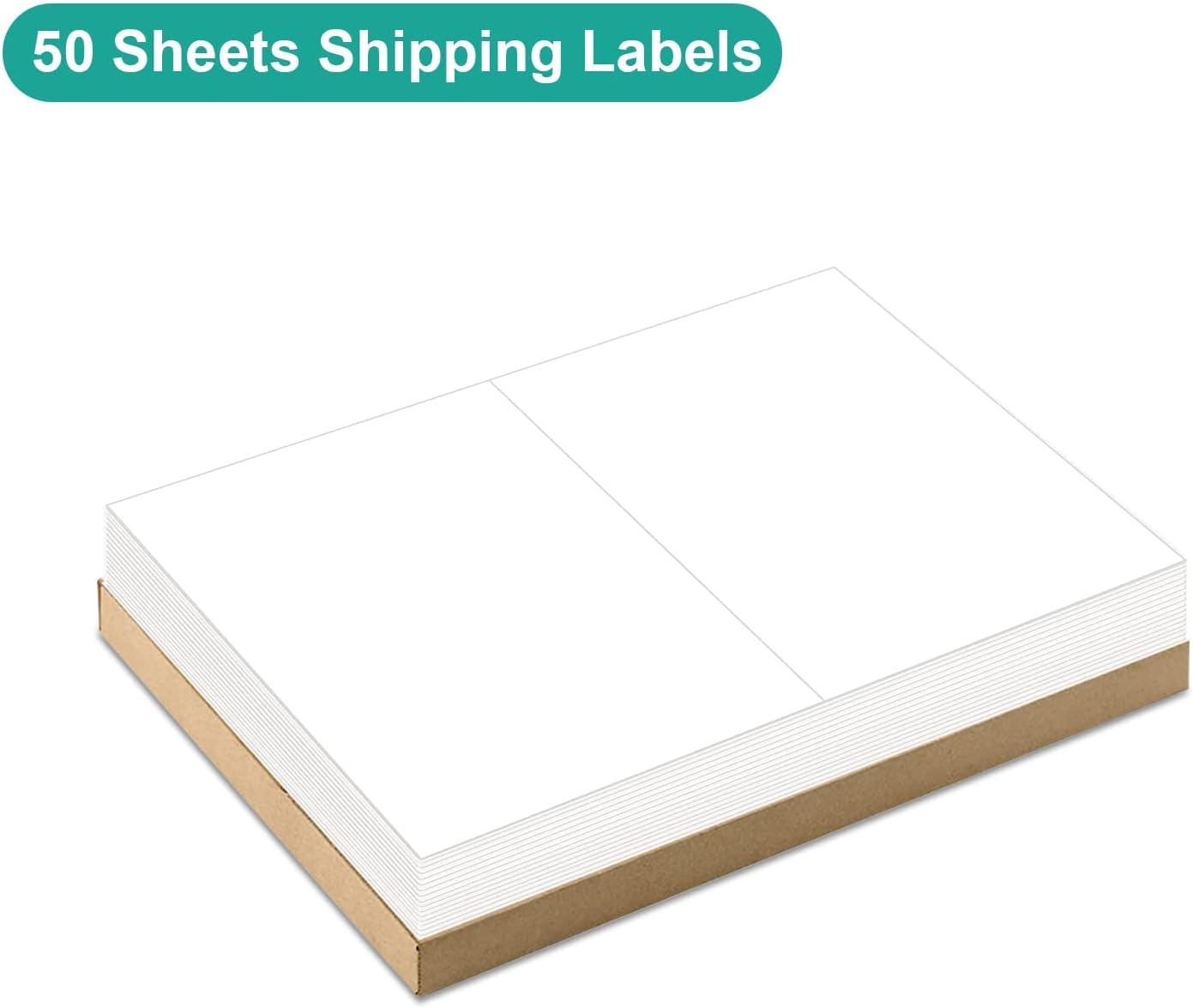 MFLABEL Half Sheet Label Laser/Ink Jet Shipping Label 8.5 x 11 Inches Packaging Labels, Address Labels for Laser & Inkjet Printers, 3000 Count(1500 Sheets)