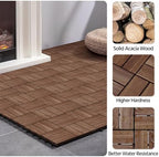 Yaheetech 108PCS Acacia Wood Deck Tiles Interlocking Patio Flooring - Image 4