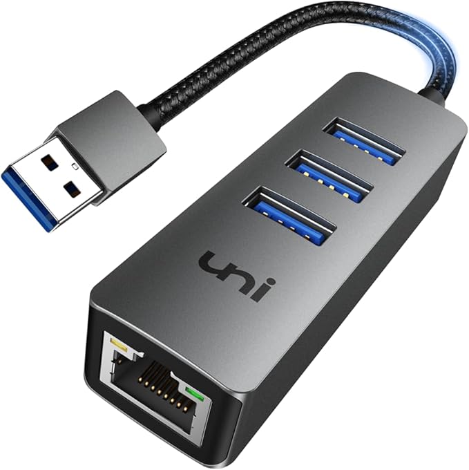 uni USB to Ethernet Adapter, USB 3.0 Hub by uni