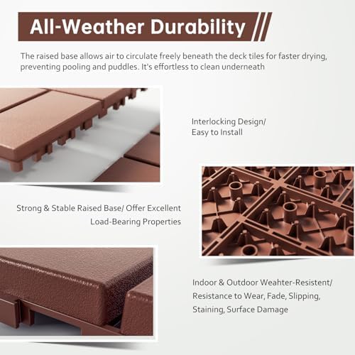 Interlocking Deck Tiles, EchoDeck Patio Deck Tiles, 44 Pack Deck Tiles - Image 4