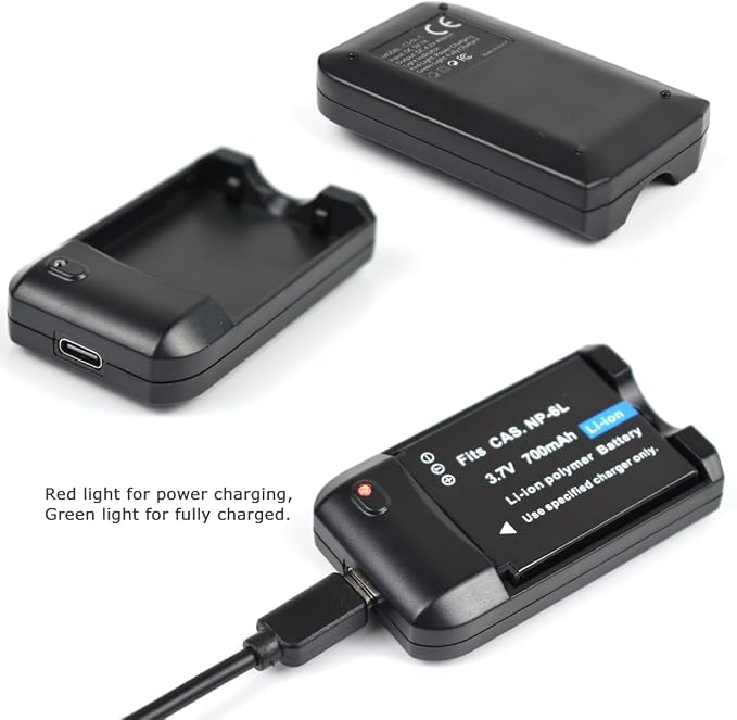 NP-6L Battery Charger with Charging Plug and Cable - Image 5