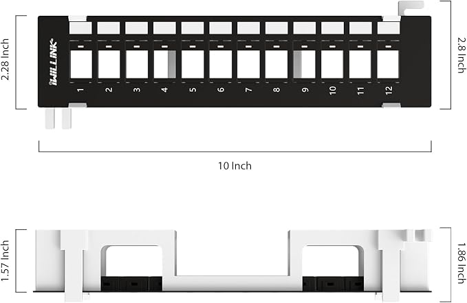 Iwillink Blank 12-Port Keystone Patch Panel - Image 5