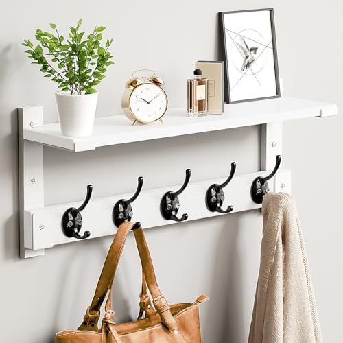 Oraich Wall Hooks with Shelf, Coat Rack Wall Mount by BEMOREORGANIZED