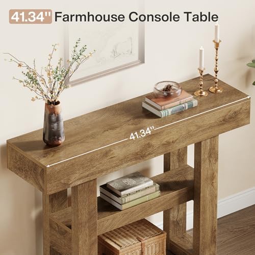 Tribesigns 41.34" Farmhouse Console Table, Sofa Table Behind The Couch - Image 4