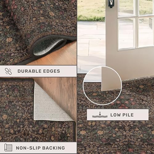 Boho Brown Washable 2x3 Entryway Rug - Image 5