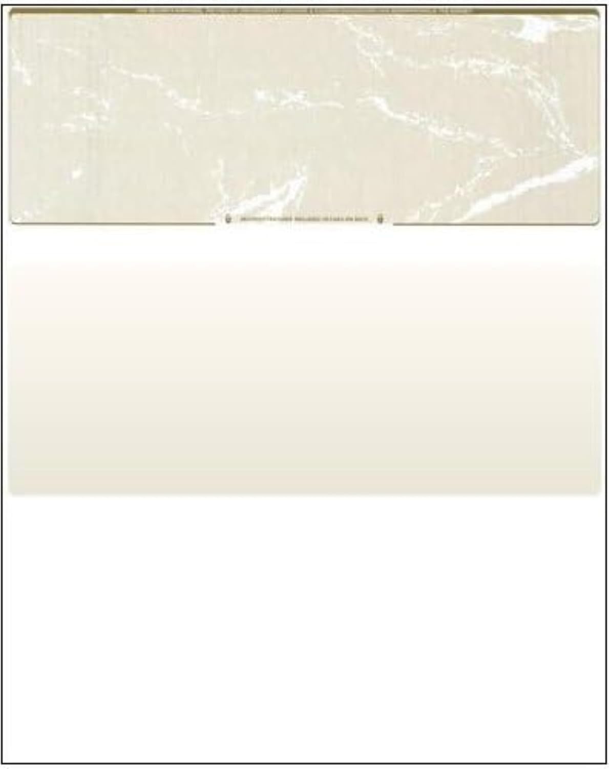 Compuchecks Check on Top Blank Check Paper - 100 Pack, Quick-Books & Laser Printer Compatible - Security Business Checks with Voucher - 8.5" x 11" Gold Marble