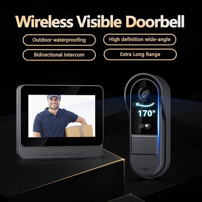 TKMARS Doorbell Camera Wireless No Subscription 1080P, Waterproof Door Bell - Image 4