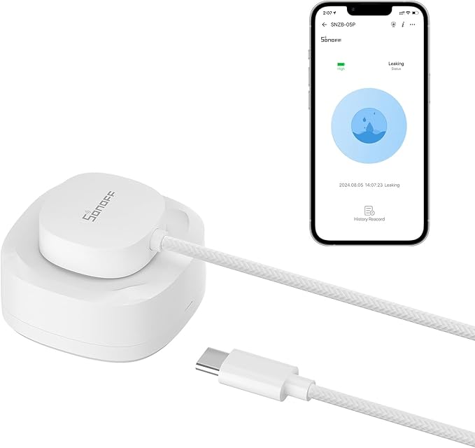 SONOFF SNZB-05P Zigbee Water Leak Sensor by SONOFF