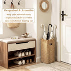 Scalloped Rattan Umbrella Stand - Image 6