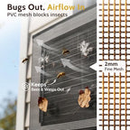 COSFLY Mesh Window AC Covers for Outside, All-Season 27.5"W x 25"D x 19"H - Image 4
