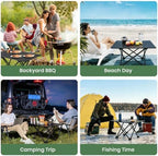 2 Pack Camping Table Foldable, Portable Folding Beach Table - Image 5