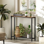 YATINEY Narrow Console Table, 2-Tier Small Sofa Table, 29.5" Thin Entryway - Image 4