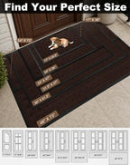 Mibao Front Door Mat Outdoor Entrance, Waterproof Dirt Trapper Doormat - Image 3