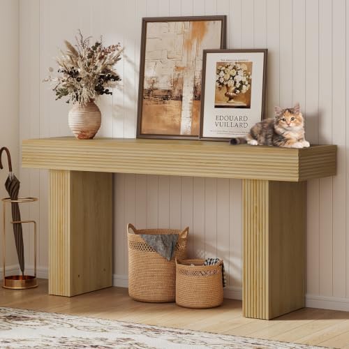 Bestier 63” Console Table, Wood Entryway Table by Bestier