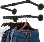 WEBI Clothing Rack Wall Mount, Heavy Duty Iron Garment Rack Bar, Retail Display by WEBI