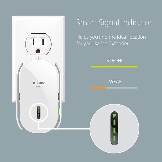 D-Link WiFi Range Extender, AC2000 Mesh Plug In Wall Signal Booster, Cover up - Image 4