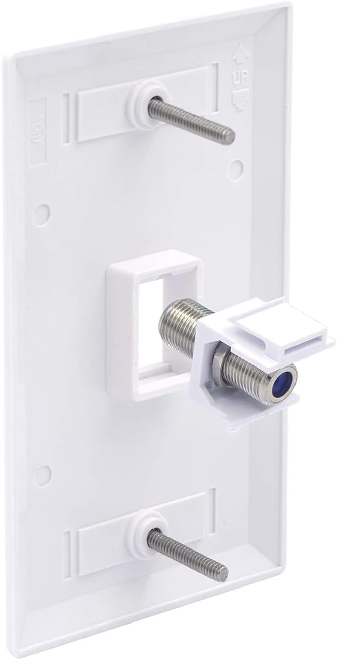 VCE 3GHz Coax Keystone Jack Insert Coaxial Cable Connector, F-Type RG6 Cable - Image 4