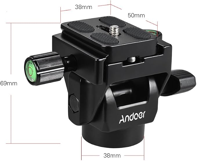 Andoer M-12 Monopod Tilt Head Panoramic Head Telephoto Bird Watching - Image 3