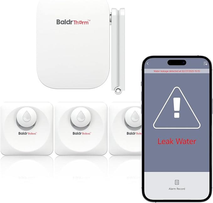 Baldr Smart Water Leak Detector Wireless Wi-Fi Water Sensor by BaldrInc