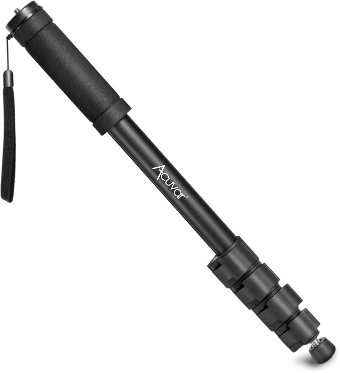 Acuvar 65 Inch Camera Monopod – Lightweight 4-Section Aluminum Monopod by Acuvar