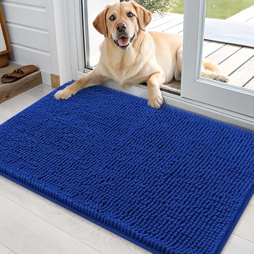 OLANLY Dog Door Mat for Muddy Paws 36x24, Super Absorbent Chenille Mud Mat by OLANLY