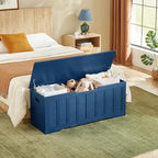 VANKILEY 47.2" Storage Chest Extra Large, Wooden Storage Bench - Image 4
