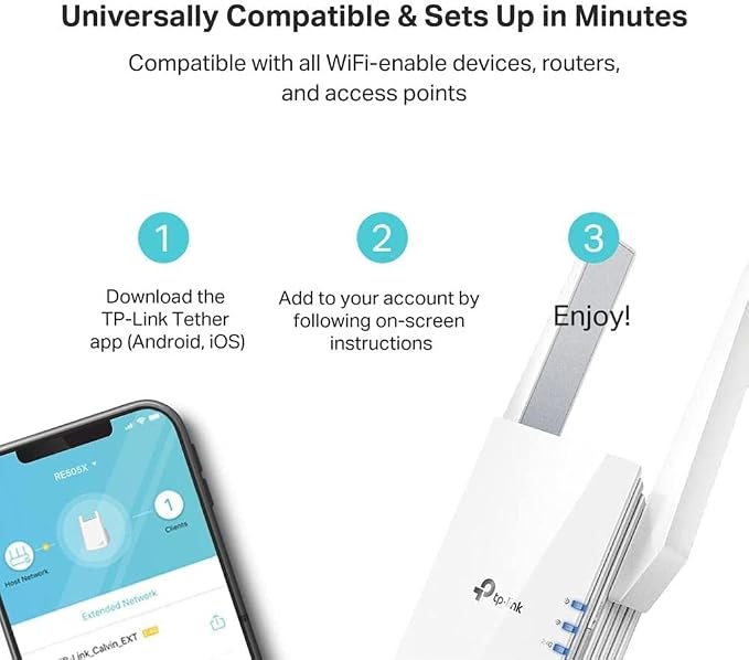 TP-Link AX3000 Dual-Band Wi-Fi 6 Range Extender AP Mode w/Gigabit Port - Image 5