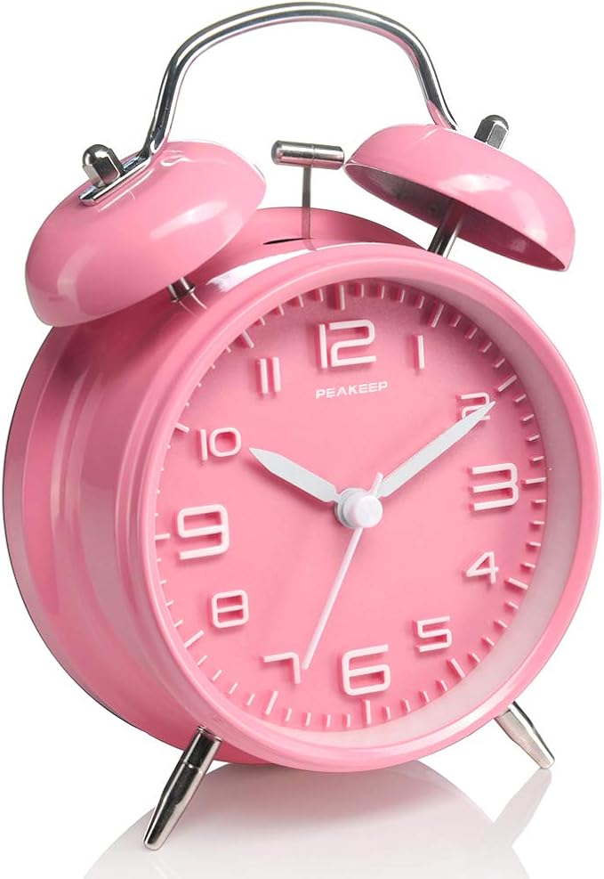 Peakeep 4 Inches Twin Bell Loud Alarm Clock by PEAKEEP