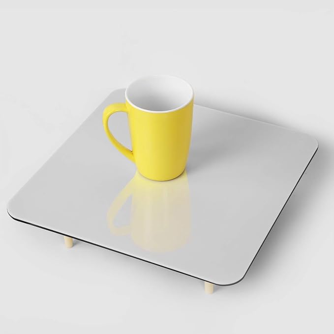 KINJOEK 12 x 12 Inch 30x30CM Acrylic White Reflective Display Table Riser - Image 5