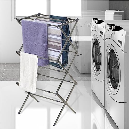BLACK+DECKER 3 Tier Expandable Collapsing Foldable Laundry Rack - Image 5