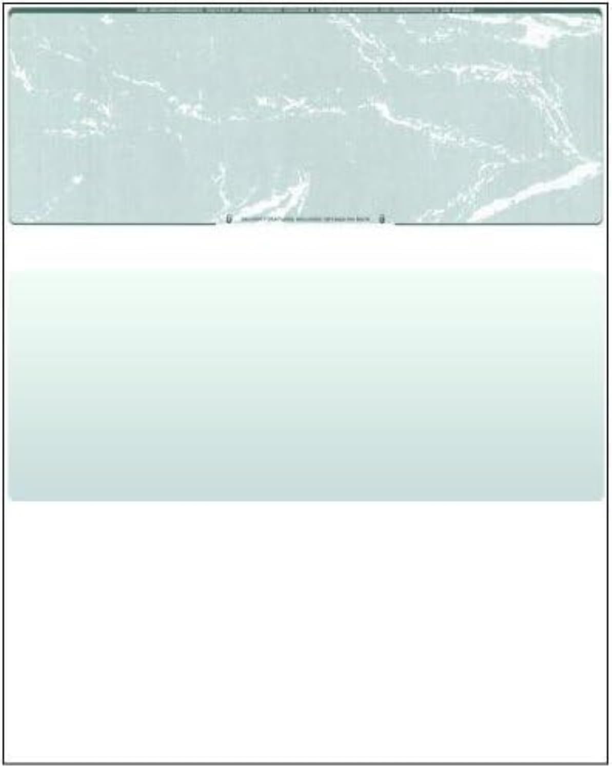 Compuchecks Top Blank Check Paper - 1000 Pack, Quick-Books & Laser Printer Compatible - Security Business Checks with Voucher - 8.5" x 11" Green Marble