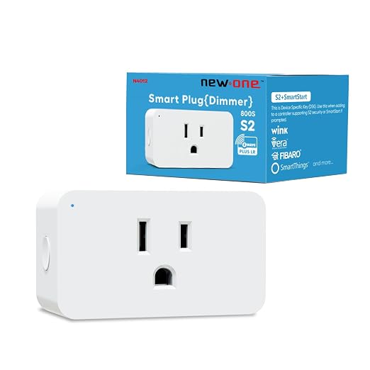 New One Zwave Dimmer Plug, 800 Series Z-Wave Smart Dimmer Plug, Bult in Zwave by NewOne
