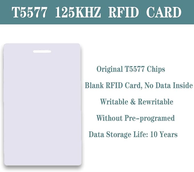 30pcs T5577 Thick Smart Cards, Contactless 125khz RFID Rewritable Proximity - Image 3