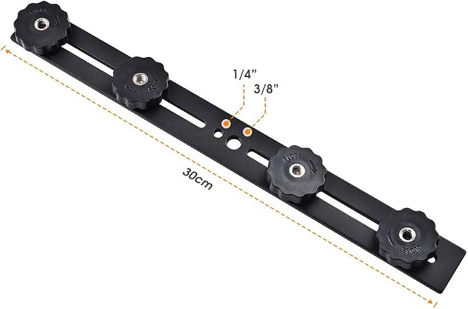 UTEBIT 11 inch Flash Bracket, Long Dual Camera Mount Flash Bracket Extension Bar - Image 6