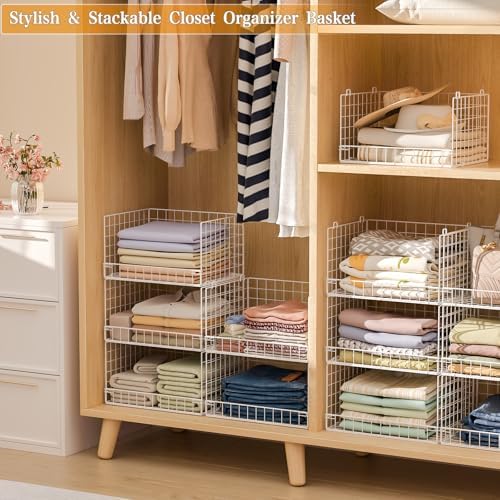 Yociyoga Closet Organizers and Storage Basket- 3-Tier Stackable Storage Bins - Image 5