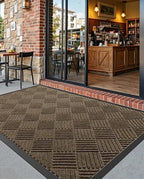 DEXI Front Door Mat Outside Entrance 48x72 Rubber Entry Doormat Brown - Image 2