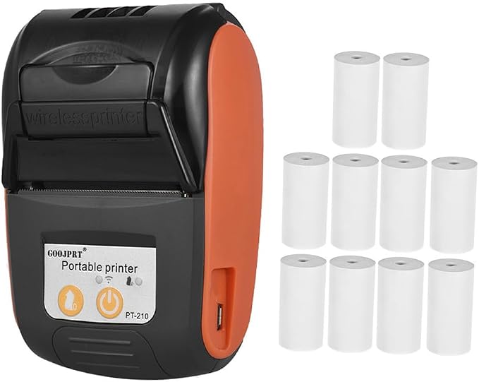 Thermal Receipt Printer, PT-210 58mm Portable Thermal Printer Handheld Ticket by Sunydog