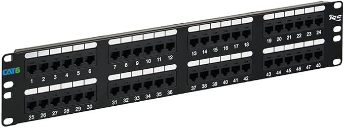 ICC CAT6 Patch Panel, UL Listed & PoE++ Rated Gigabit Applications, Rackmount by ICC