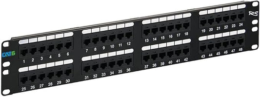 ICC CAT6 Patch Panel, UL Listed & PoE++ Rated Gigabit Applications, Rackmount by ICC