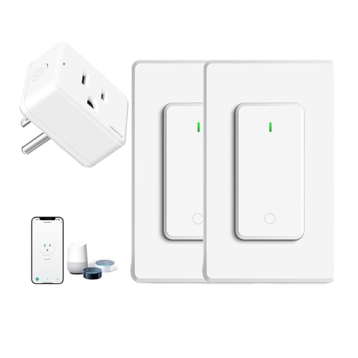 WiFi Plug with Switch, Compatible with Alexa and Google Home via Tuya, Compact by greencycle