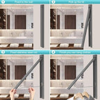 Foldable Wall Mount Drying Rack, Space Saving Gray - Image 5
