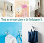 Jwxstore 24 Pack Adhesive Wall Hooks Clear 33LB Heavy Duty Sticky Hooks - Image 3