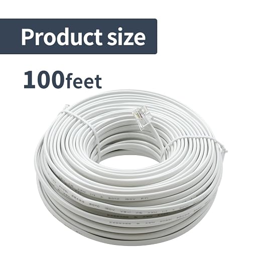Phone Cable 100 Feet Long Telephone Line Cord - Image 7