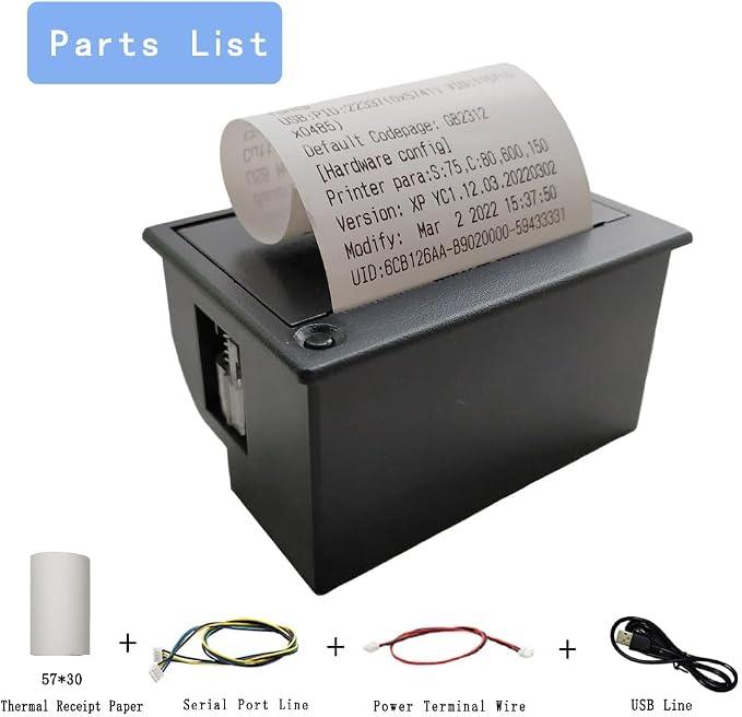 Maikrt Micro Thermal Printer 5~9V Embedded Thermal Receipt Printer Serial Port - Image 6