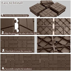 Interlocking Deck Tiles Outdoor Waterproof, Composite Patio Flooring - Image 4
