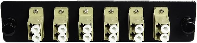 RiteAV LGX Footprint Fiber Optic Cable LC Adapter Patch Panel 6 Ports Loaded - Image 2