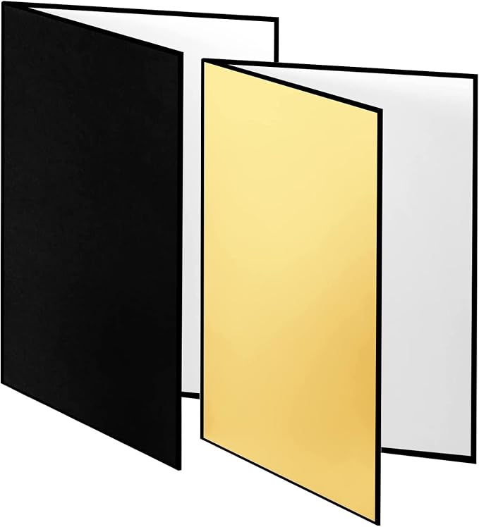 2PCS 4 in 1 12"x8" Photography Light Reflector Cardboard, A4 Paper Folding by YUOCUPHOTOGRAPHY