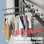 Foldable Indoor/Outdoor Basic 11-Hole Clothes Drying Rack - Image 2