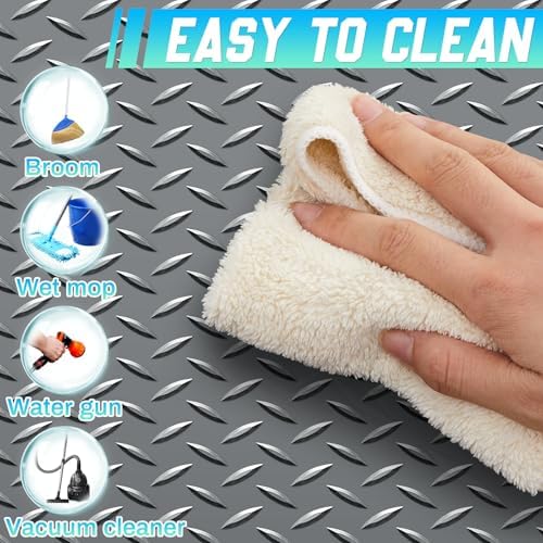Breling 16 in X 10 ft Rubber Diamond Plate Garage Floor Mat - Image 4